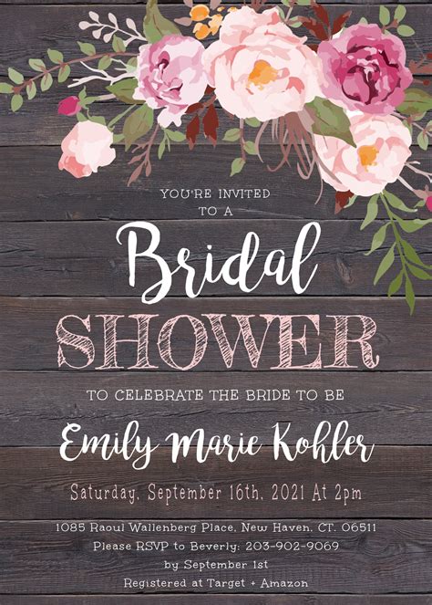 bridal shower invitation ideas